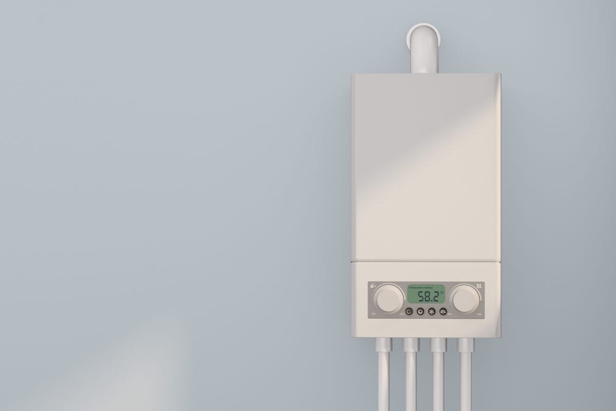 boiler gas heater water wall 3d illustration