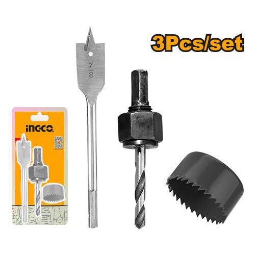 3 Pcs Hole Kit Lock Installation Hole Saw Set AKHS302 ING-AC - image 2