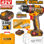 Perceuse à percussion sans fil compacte sans balais INGCO CIDLI426981