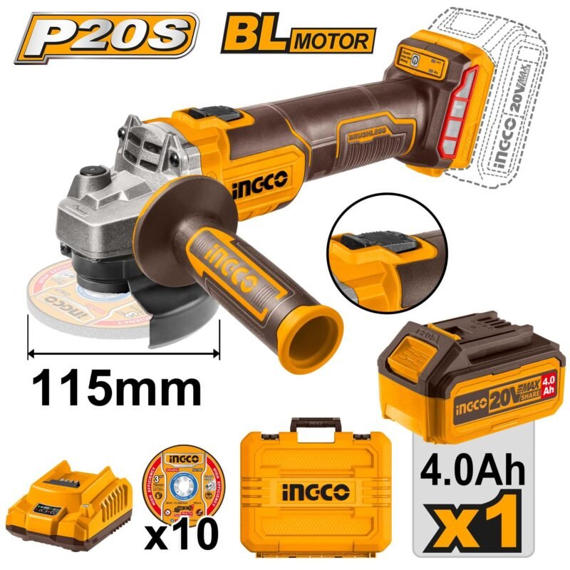 Meuleuse d’angle sans fil INGCO