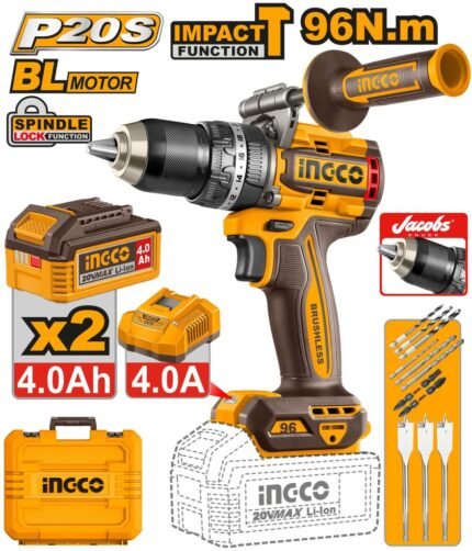 Visseuse Perceuse 20V 96NM - Réf. CIDLI209686 | INGCO Maroc INGCO | Prix Maroc - ingcoshop.ma
