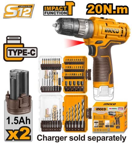 INGCO VISSEUSE A BATTERIE 12V 1.5Ah [COSLI241197] - image 2