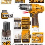 INGCO VISSEUSE A BATTERIE 12V 1.5Ah [COSLI241197]