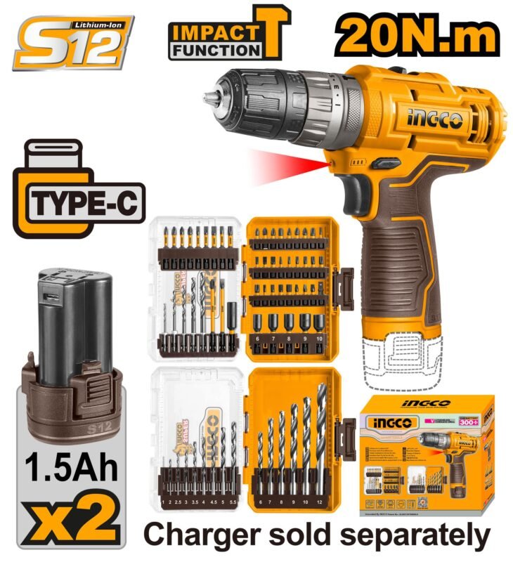 INGCO VISSEUSE A BATTERIE 12V 1.5Ah [COSLI241197]