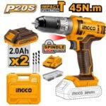 Malette Perceuse-Visseuse 20V 45Nm 2Batteries SI CIDLI201452 - BRICOLYA - Outillage industriel | BTP | Jardinage | Énergie renouvelable et solution solaire | Équipements de Protection Individuelle et Signalisation et outils de bricolage en ligne