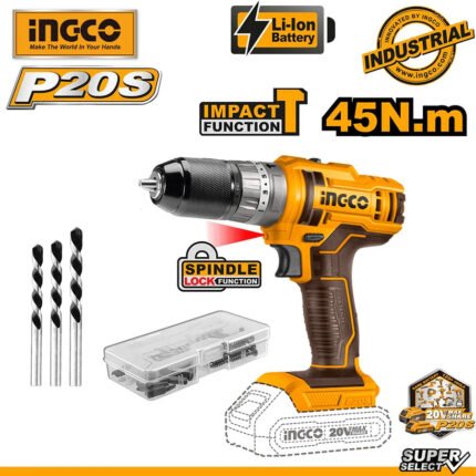 Malette Perceuse-Visseuse 20V 45Nm 2Batteries SI CIDLI201452 - BRICOLYA - Outillage industriel | BTP | Jardinage | Énergie renouvelable et solution solaire | Équipements de Protection Individuelle et Signalisation et outils de bricolage en ligne - image 2