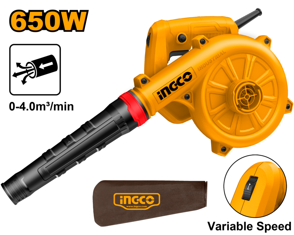 Aspirateur/Souffleur Électrique INGCO AB6038 - BRICOLYA - Outillage industriel | BTP | Jardinage | Énergie renouvelable et solution solaire | Équipements de Protection Individuelle et Signalisation et outils de bricolage en ligne