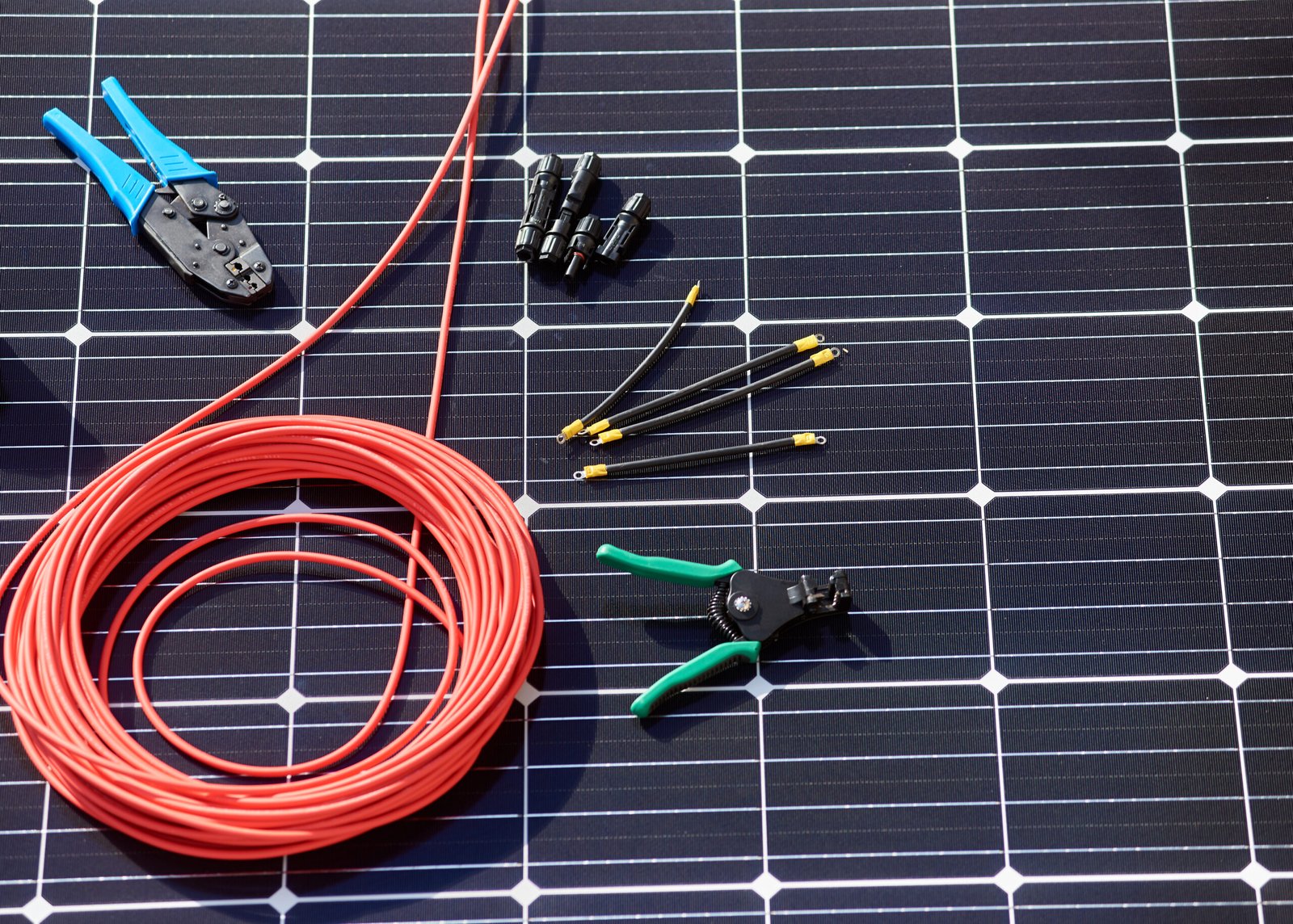 different details instruments installing solar system scaled